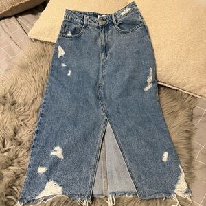 Zara Light Blue Denim Skirt